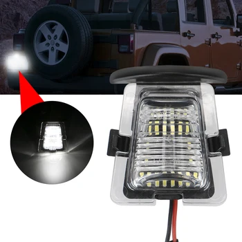 LED Številko registrske Tablice Svetlobe Bela za Jeep Wrangler JK JKU 2007-2018 Auto Dodatki prometno Dovoljenje Svetlobe