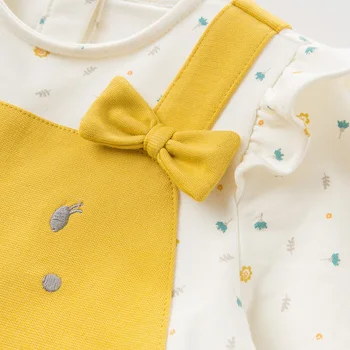 DBM11021 dave bella jeseni baby dekle je princesa risanka lok cvetlični obleko otroci in modnih stranka obleko otroci dojenčka lolita obleko