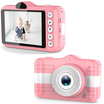 Otroci Kamera Mini HD Digital Zoom 3,0 Palca Velik Zaslon Srčkan Risanka Cam Igrače Otrok Darilo za Rojstni dan Otroka Igrača Za Fante, Dekleta