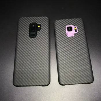 Za Samsung S9 Plus Kritje Primera Luksuzni Slim Hard Real Mat Ogljikovih Vlaken Zaščitna Hrbtni Pokrovček Telefona Ohišje za Samsung S9 Primeru