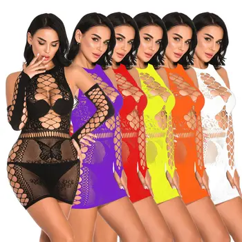 4 Barve Fantasy Lenceria Seksi Caliente Erotično Spodnje Perilo Cosplay Clubwear Seksi Prosojne Čipke Spodnje Perilo, Spodnje Perilo Nightgown