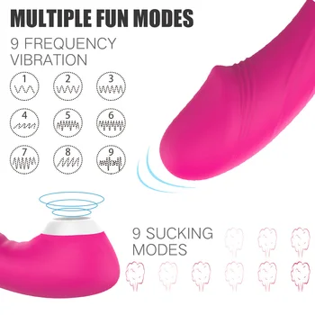 Purple Rose Vagina Sesanju Vibrator z vibriranjem Oralni Seks bedak Stimulacijo ščegetavčka Ženska Masturbacija Erotično Sex Igrače Za Odrasle