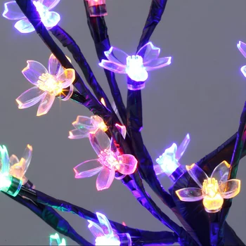 Ustvarjalne 48 LED USB Cherry Plum Blossom Namizno Svetilko Pisane Xmas Tree Noč Svetlobe v Zaprtih prostorih Stranke Poroko Bar Doma Dekor Tabela Svetlobe