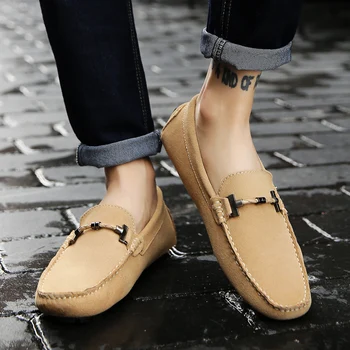 Blagovne znamke pomlad poletje vroče prodati moccasins moških moccasins visoke kakovosti pravega usnja čevlji moški svetlobe stanovanj moda vožnjo čevlji