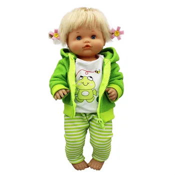 Novo Zeleno Obleko Nositi Lutka Obleko, ki ustreza 42cm Nenuco Lutka Nenuco y su Hermanita Lutka Dodatki