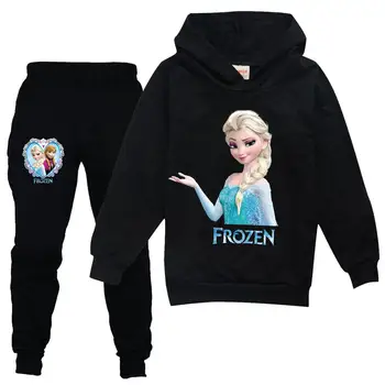 Disney Baby Dekleta Otroci Hoodies Določa Otroci In Modnih Risanka Zamrznjene Elsa Tiskanja Puloverji, Oblačila Nositi Malčka Fant Dekle Oblačila