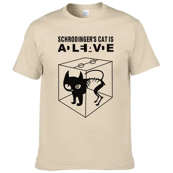 2017 poletje bombaž schrödinger ' s Cat natisnjeni kratkimi rokavi moški majica s kratkimi rokavi priložnostne tees Teorija Velikega Poka mens T-shirt #247