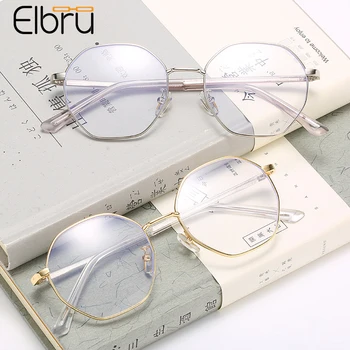 Elbru Poligonske Kratkovidnost Očala Nov Modni Anti-blue Ray Obravnavi Očala Unisex Očala S Stopnjo -1.0 -1.5 -2.0 -2.5 -3.5