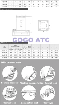 GOGOATC pnevmatski batni vibrator FP-12/18/25/35/40/50-M Oscilator Pnevmatsko kladivo Batne tip Udarni vertikalne vibracije