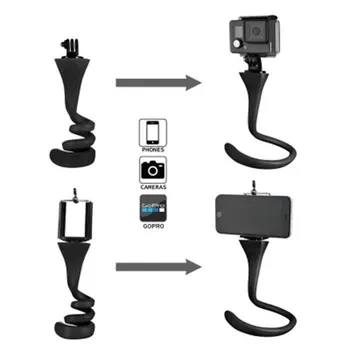 Rumena Prilagodljiv Selfie Palico Bluetooth Brezžični Daljinski upravljalnik Stativi Multi-funkcijo Monopod Telefon vpenjalno Držalo Prenosno Stojalo