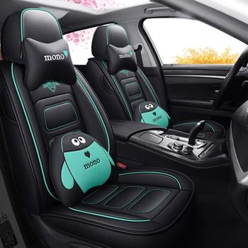 Polna Pokritost Eko-usnja auto sedeži pokriva PU Usnja, usnjenih Avtomobilskih Sedežnih prevlek za Audi quattro a7 a8 q3 auv v5 suv v7 v8 quattro