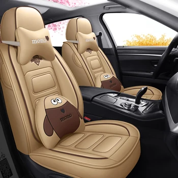 Polna Pokritost Eko-usnja auto sedeži pokriva PU Usnja, usnjenih Avtomobilskih Sedežnih prevlek za Audi quattro a7 a8 q3 auv v5 suv v7 v8 quattro