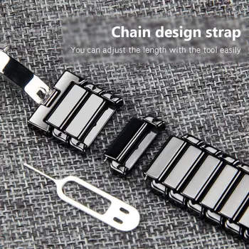 Luksuzni Keramike Trak za Samsung Galaxy Watch3 45mm 41mm Band 20 mm 22 mm Poslovnih Zamenjava Zapestnica za Aktivno 2 44 mm 40 mm