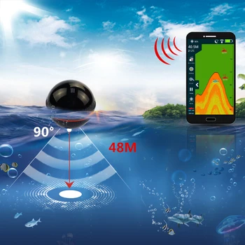 Erchang XA02 C Echo Prenosni Brezžični Ribe Finder Sonar 48m/160ft Detektor Alarm Ribolov IOS in Android Rusija Skladišče