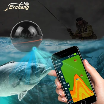 Erchang XA02 C Echo Prenosni Brezžični Ribe Finder Sonar 48m/160ft Detektor Alarm Ribolov IOS in Android Rusija Skladišče