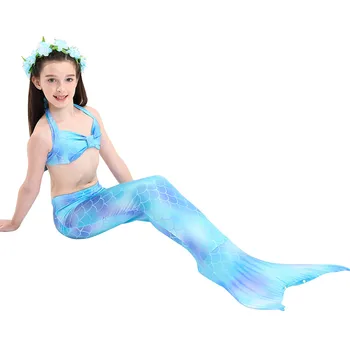 Novo deklica Repi za Kopalke Cosplay Otroško Swimwable morska deklica Rep Deklet Bikini Kopalke, kopalke