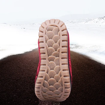 BEYARNEWomen čevlji 2019new nepremočljiv sneg škornji non-slip vezene mati čevlji plus velikost ženske ravno pozimi bootse1055