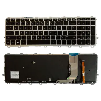 NAS Laptop tipkovnice za HP envy 15-J 15T-J 15Z-J 15-J000 15t-j000 15z-j000 15-j151sr angleški srebrni okvir osvetlitev tipkovnice