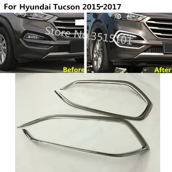 Karoserije Prednji Luči za Meglo Lučka Okvir Palico Styling ABS Chrome Kritje Trim Deli 2pcs Za Hyundai Tucson 2016 2017 2018