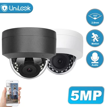 UniLook 5MP POE IP Kamera Zunanja Varnostna Kamera Vgrajen Mikrofon Night Vision Hikvision Združljiv CCTV Kamera ONVIF H. 265