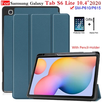 2020 NewTablet Primeru Svinčnik Nosilec za Samsung Galaxy Tab S6 Lite 10.4 palčni 2020 SM-P610 SM-P615 Shockproof Primeru, Tri-Krat