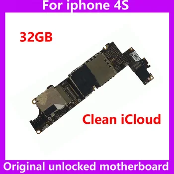 Originalne matične plošče za iphone 4S namestite IOS sistem logike odbor 32GB worldwise odklenjena mainboard telefon vezja testirani