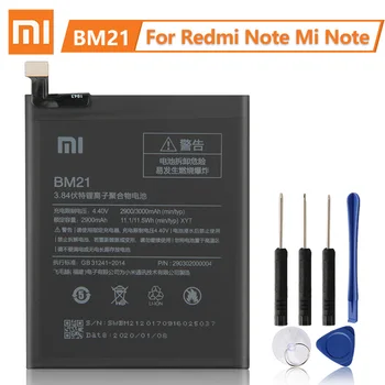 XiaoMi Originalne Nadomestne Baterije BM21 Za XiaoMi Redmi Opomba 5.7 Redrice Novih Pristna Baterija Telefona 2900mAh