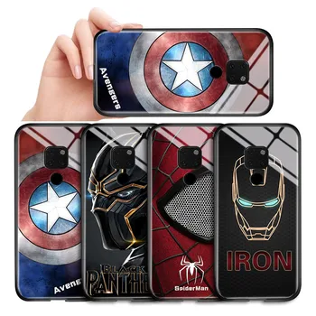 Za Huawei Nova 2 Lite / Y7 Prime 2018 / Čast 7C Primeru Marvel Avengers Superheroj Kapetan Spiderman Stekla Nazaj Kritje Telefon Ohišje