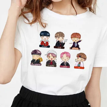 Korejski slog bangtan fantje t-shirt Prevelik kpop tshirt ženske ulzzang harajuku JIN SUGA J UPAM, da JIMIN V JUNGKOOK majica s kratkimi rokavi ženske