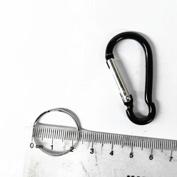 Vroče Prodajo 12pcs 5# Aluminija Carabiner brez Zaklepanje Gourd Vrsto Spomladi Snap Kavelj Key Ring 4,7 cm Mešane Barve