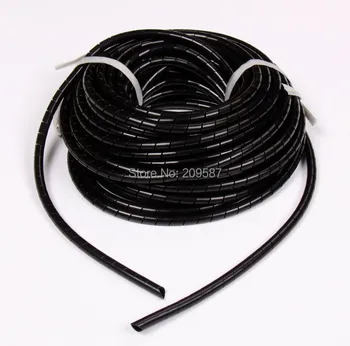 3 mm 70.5 FT (ZA 21,5 M) Spirala Zavijanje Kablu Žice Zaviti Cev Računalnik Upravljanje Kabel Črna