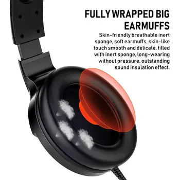 Žično Gaming Slušalke HiFi Pro Stereo LED Igralec Slušalke Bas Surround Slušalke z šumov Mikrofona