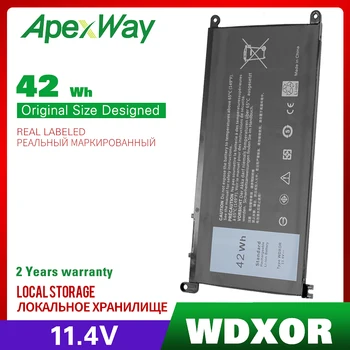 ApexWay 11.4 V 42WH WDX0R 3CRH3 T2JX4 Laptop Baterija Za Dell Inspiron 13 7368 14-7460 15 7560 17 5765 5767 5770 Zvezek WDXOR