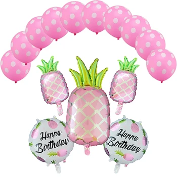 15pcs/set ananas, Avokado Folija Baloni Fiesta Stranka Dekoracijo Globos Rojstni dan Dobave Havajih Sadje Baby Tuš Ballon
