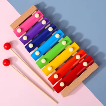 Glasbeni Zgodnje Učenje Igrače Za Otroke Montessori Igrače Mavrične Barve, Lesene Igrače, Otroška Inteligenca Uganke Otroci Izobraževalne Igrače