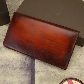 Seetooluxury999 vrečke italijanski napa usnje ročno barvana večnamensko denarnice EMS