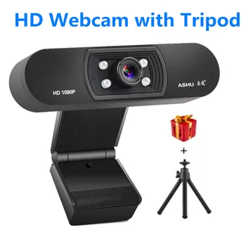 1080P HD Webcam HDTV Video Calling Telekonferenco z vgrajenim Mikrofonom Kamera za Prenosni računalnik Desktop Web cam z stojalom
