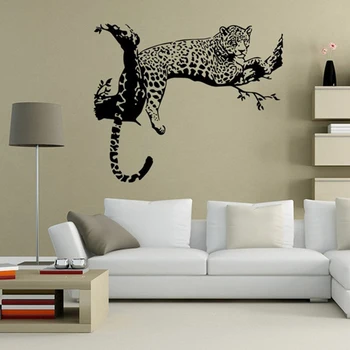 2019 Nov Prihod Črne Barve Wild Velike Leopard Živali Stenske Nalepke Tiger vinilna Umetnosti Zidana Doma Dekor trgovina