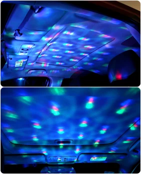 Avto Mini USB LED RGB Svetloba Okolice DJ Vzdušje Lučka za Jaguar F-Tempo E tempo E Vrsta X-E F tip XJL XEL XFL XF XE XJ XK Dekor