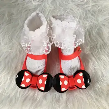 Mini Melissa Otrok jelly čevlji Polka Dot Lok poletne Sandale Dekleta pika bowknot 2020 Princesa Udobno Malčka plaži