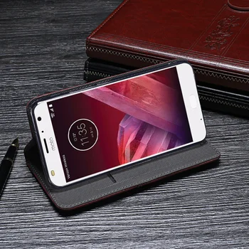IDEWEI Za Moto Z2 Igrajo Primeru Zajema Luksuznega Usnja Flip Case Za Moto Z2 Igrajo Zaščitna Telefon Primeru Retro Zadnji Pokrovček