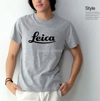 Nova ženska moški 's digitalnega fotoaparata Leica T-shirt bombaža, kratek sleeved majica s kratkimi rokavi