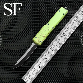 SF X-70 Rezilo D2 iz Nerjavečega Jekla Ročaj iz Aluminija Zlitine z Visoko Trdoto Prostem Lovski Nož za Kampiranje Zelena Nož ORODJE EOS