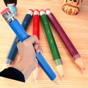 2pcs Grafit vodi core black velik svinčnik lesa svinčnik, čopič osebnost velikan svinčnik mizar svinčnik pisalne peresa za šole