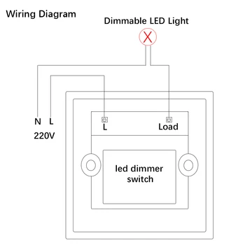 LED stikalo za kratke luči Stikalo 220V 300W /600W Svetlost Senčniki Za nastavljiva LED osvetlitev