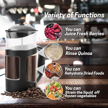 Francoski aparat za Kavo Male francoske Pritisnite kot Nalašč za Jutranjo Kavo, Največ Okus Kave Brewer Z Vrhunsko Filtracijo