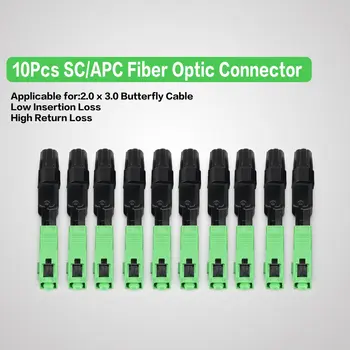 10Pcs SC/UPC svjetlovodni Priključkov FTTH Vgrajeni Enem Načinu Zbiranja svjetlovodni Hitro Priključek svjetlovodni Hitro Priključek