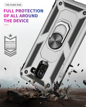 Magnet Kovinski Shockproof Oporo Primeru Telefon Za SAMSUNG A8 2018 A530F Oklep Silikon Tesnilo Pokrov ležišča Za Galaxy A8 Plus A730F