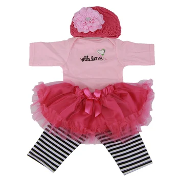 Prilagojen Design Baby Doll Obleko, ki ustreza Za 22-23 Palčni Prerojeni Dojenčki Dekle Obleko Šest-Kos Obleke Lutka Pribor Otroci DIY Igra, Igrača