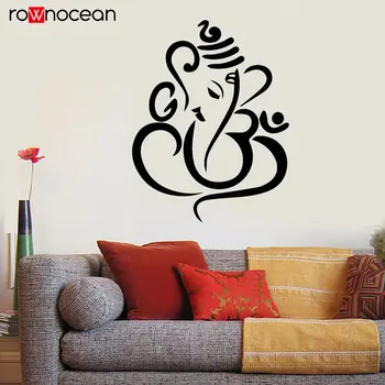 Ganesha Slon vinilna Indijski Design Vinilne Nalepke Gospod Uspeha Home Interior Design Art Freske Spalnica Dekor YD10